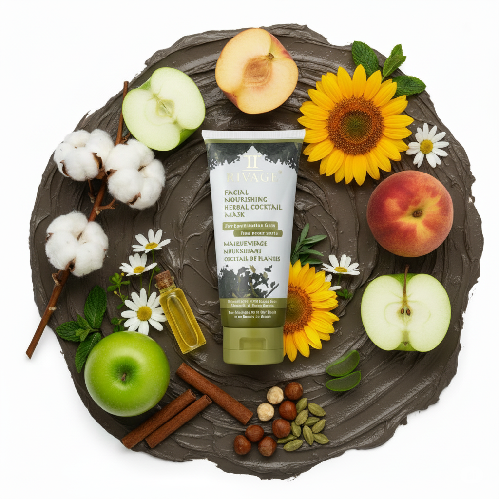 Masque facial nourrissant au cocktail de plantes